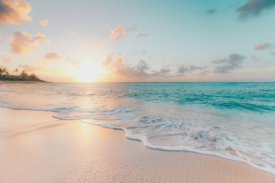 Turquoise sea and a beach